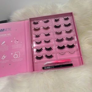 Glamnetic magnetic eyelashes with eyeliner and lash tool